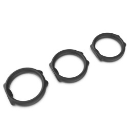 FUKR Lot de 3 Cockrings Caty Rings Noirs